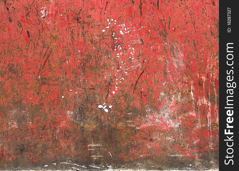 Grunge Background of Splattered Paint on Metal