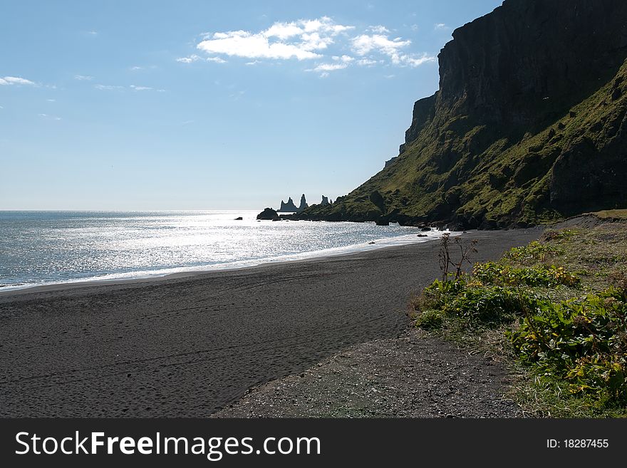 Beach cliffs at Vik in Iceland. Beach cliffs at Vik in Iceland