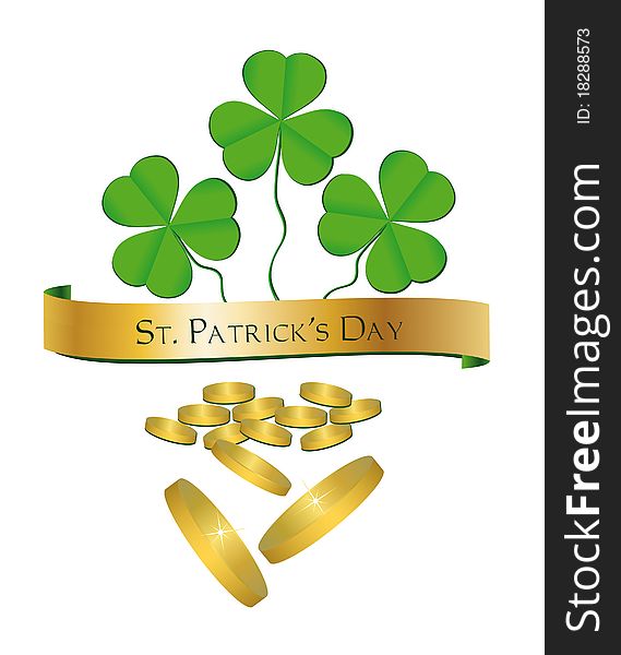 St. Patrick's Day Shamrock Money ribbon