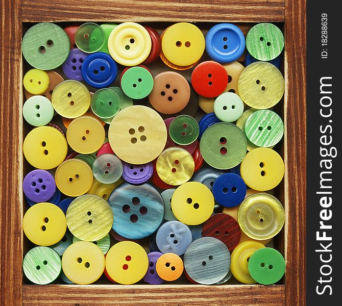 Multi Colored buttons for clothing. Multi Colored buttons for clothing