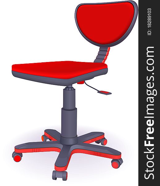 Plastic modern office chair on castors in