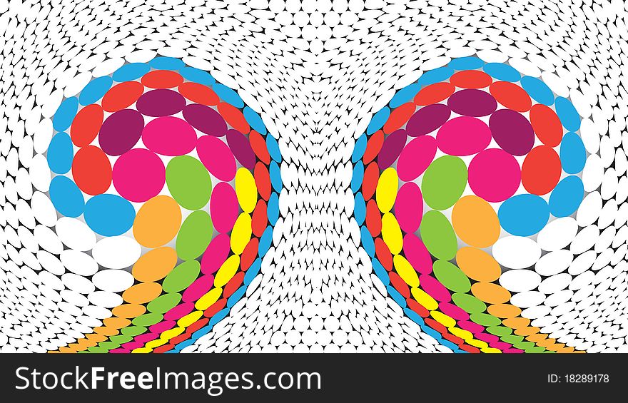 Intertwined colored circles. Abstract mosaic. Vector illustration. Intertwined colored circles. Abstract mosaic. Vector illustration.