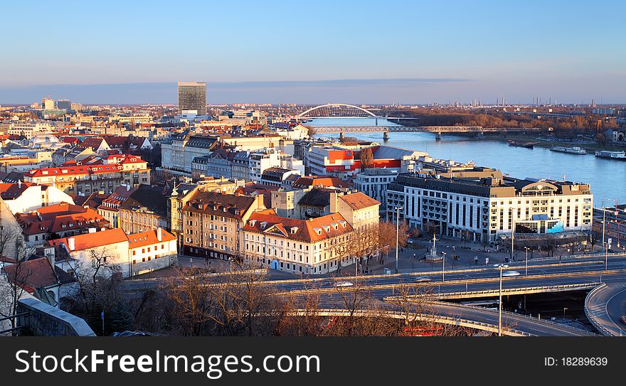 View of Bratislava from castle