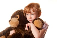 Cute Little Girl Holding A Teddy Bear Royalty Free Stock Photography Cute Little Girl Holding A Teddy Bear Royalty Free Stock Photography