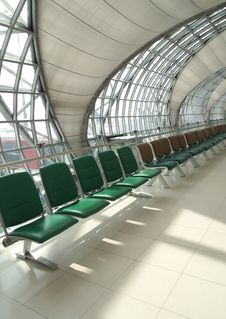 Waiting Room, Place In Airport, Perspective View Stock Photos Waiting Room, Place In Airport, Perspective View Stock Photos