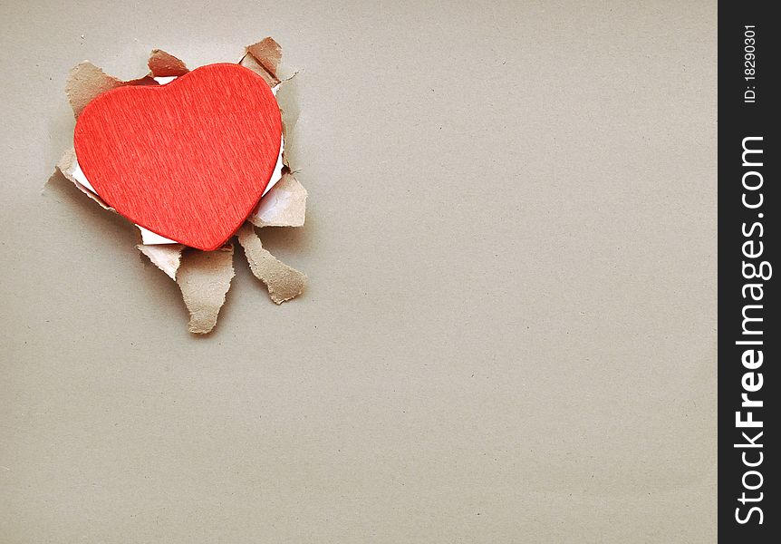 Torn paper heart