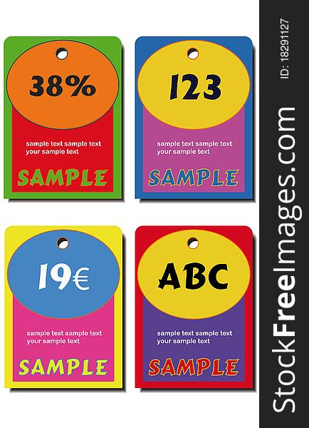 Sale card kids template color