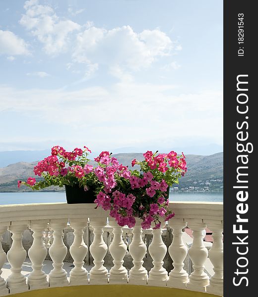 Balcony with vacation atmosphere