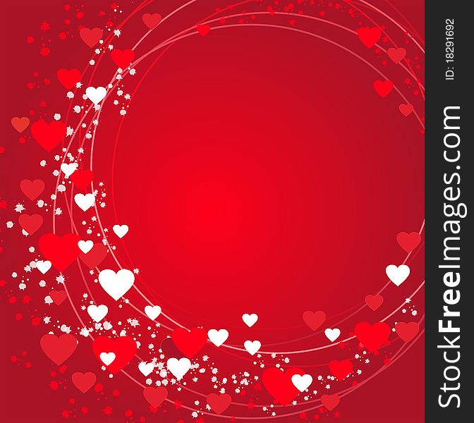 Valentines Background With Hearts