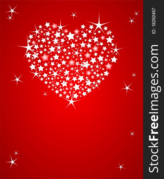 Shining Valentines Day background with glitter heart. Shining Valentines Day background with glitter heart