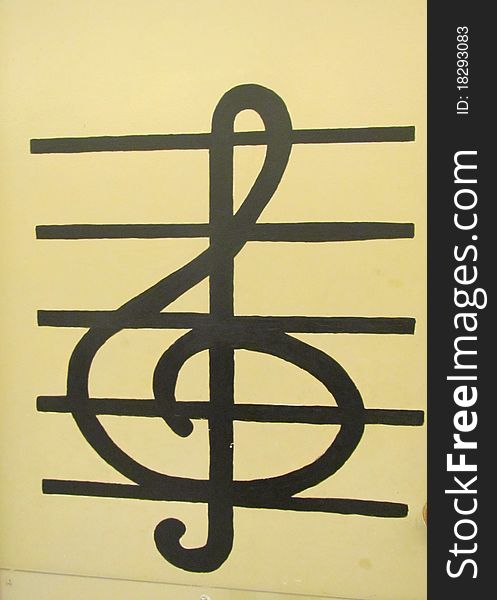 A treble clef also know as a g clef is on the musical staff