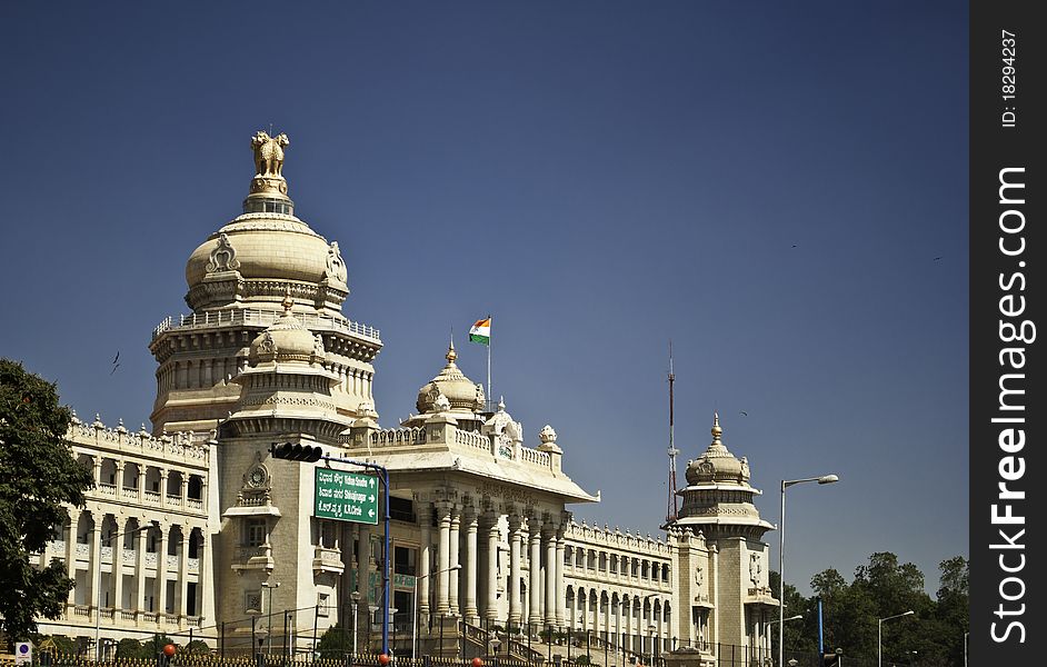 Vidhan Soudha historical building, Bangalore, India.