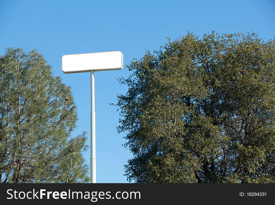 A Blank Billboard with a blue sky