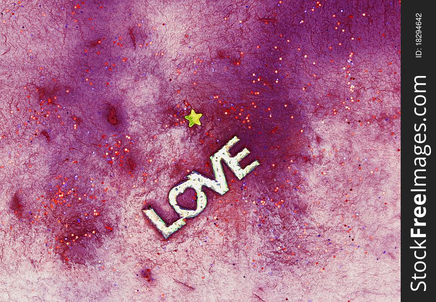 Love concept background on paper