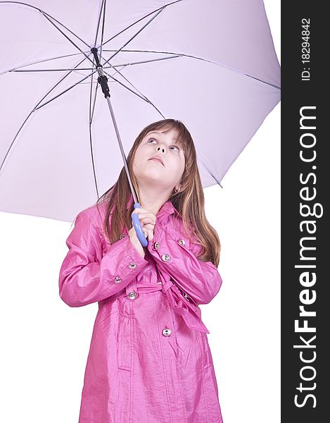 Girl posing with umbrella