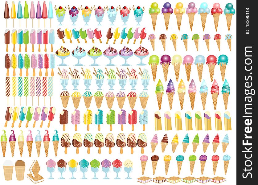 There are many ice cream collection. There are many ice cream collection