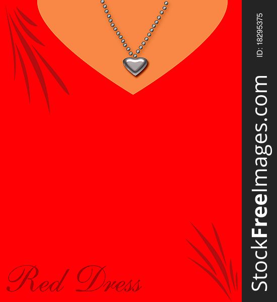 Red dress heart health awareness poster illustration. Red dress heart health awareness poster illustration