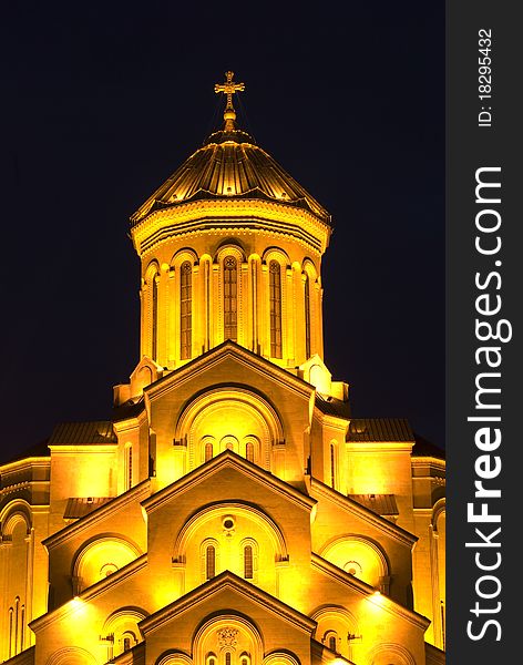 The Tbilisi Holy Trinity Cathedral commonly known as Sameba is the main Georgian Orthodox Christian cathedral, located in Tbilisi, the capital of Georgia