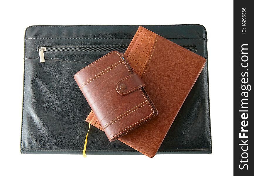 Leather Folder With The Diaries