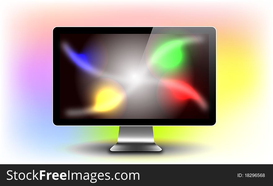 Lcd monitor with colorful screen