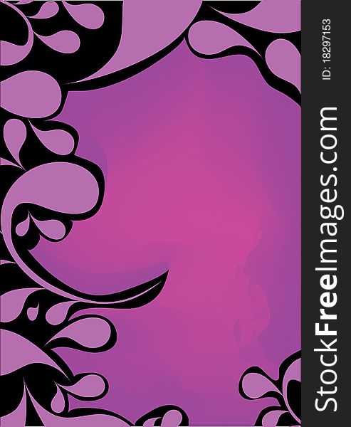 Purple decorative design with place for text