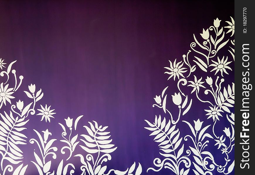 White Pattern on purple wall