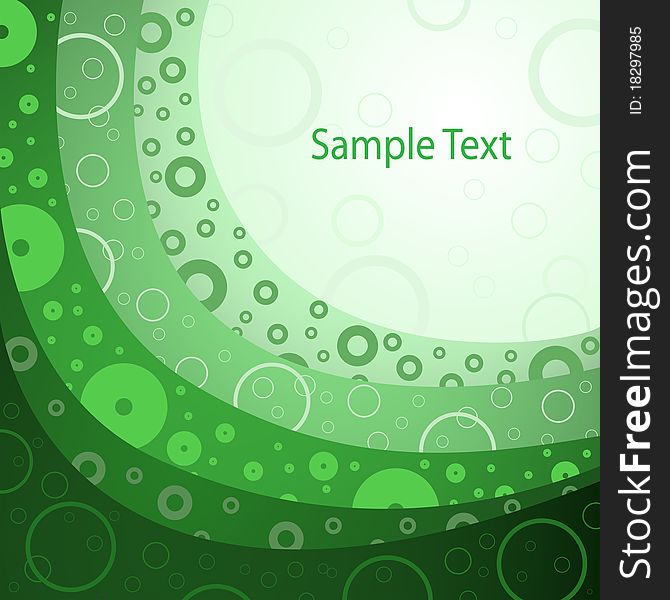 Abstract background with green circles. Abstract background with green circles