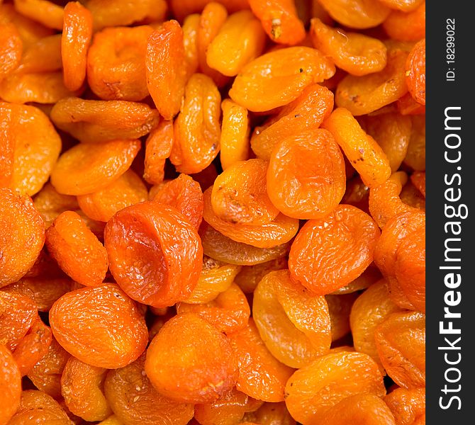 Dried apricots on the counter