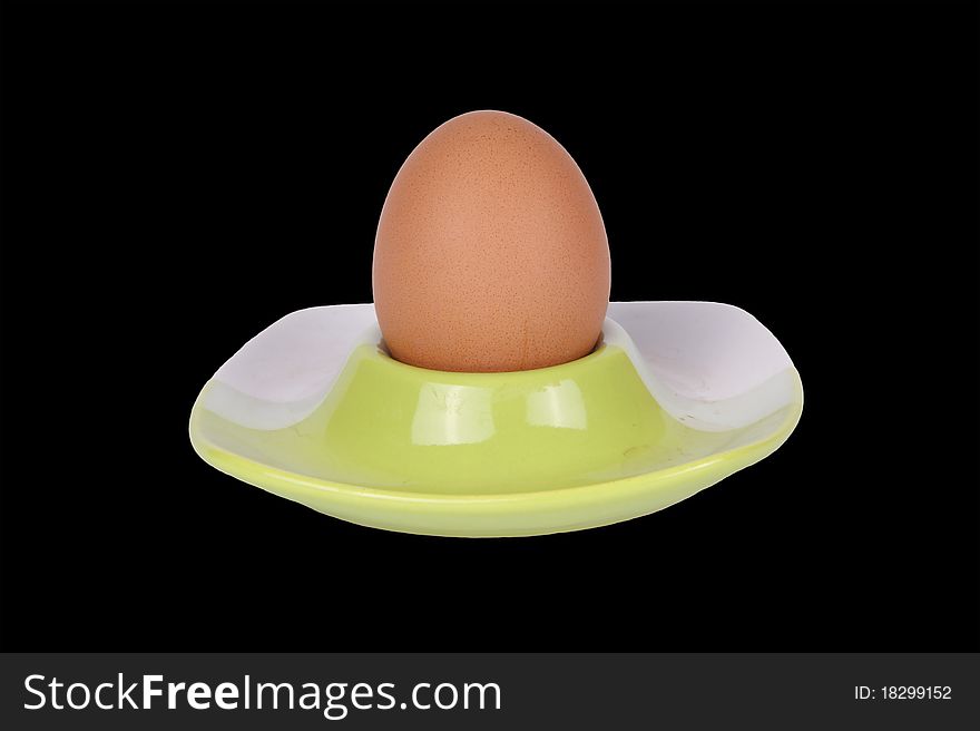 Egg isolated on a black background