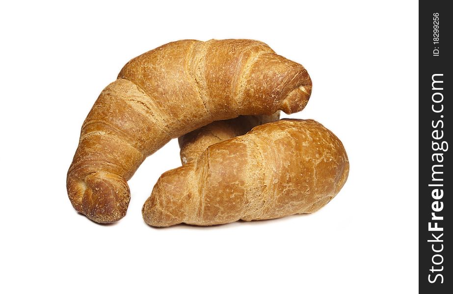 Cornetto (Croissant) isolated on white. Cornetto (Croissant) isolated on white