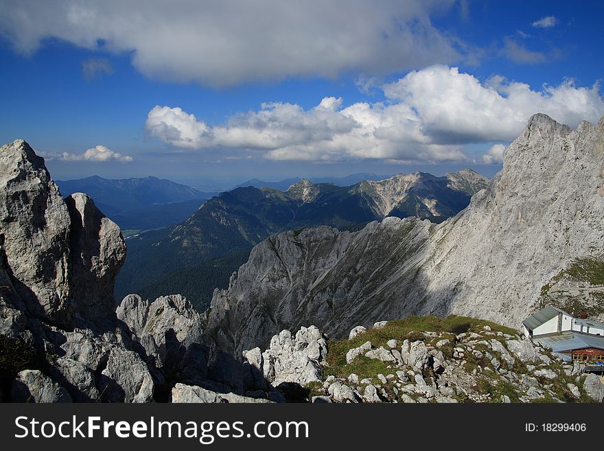 View from Karwendel, Bavaria,Germany. View from Karwendel, Bavaria,Germany.