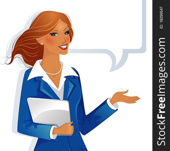 Vector illustration of Business woman. Vector illustration of Business woman