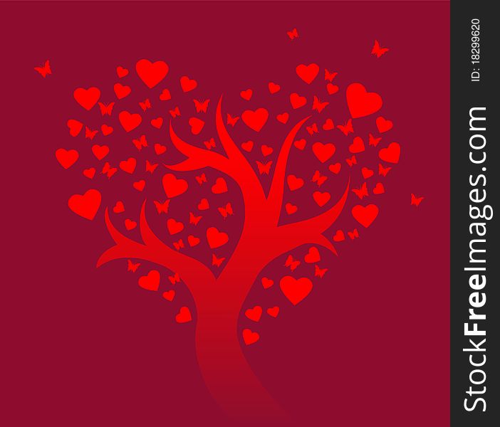 Stylized love tree