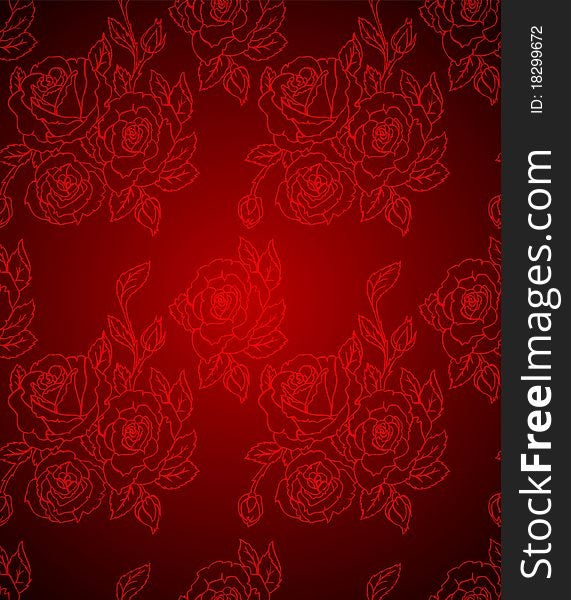 Vector illustration of Seamless floral pattern