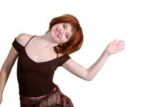 Red-haired Woman Stock Images