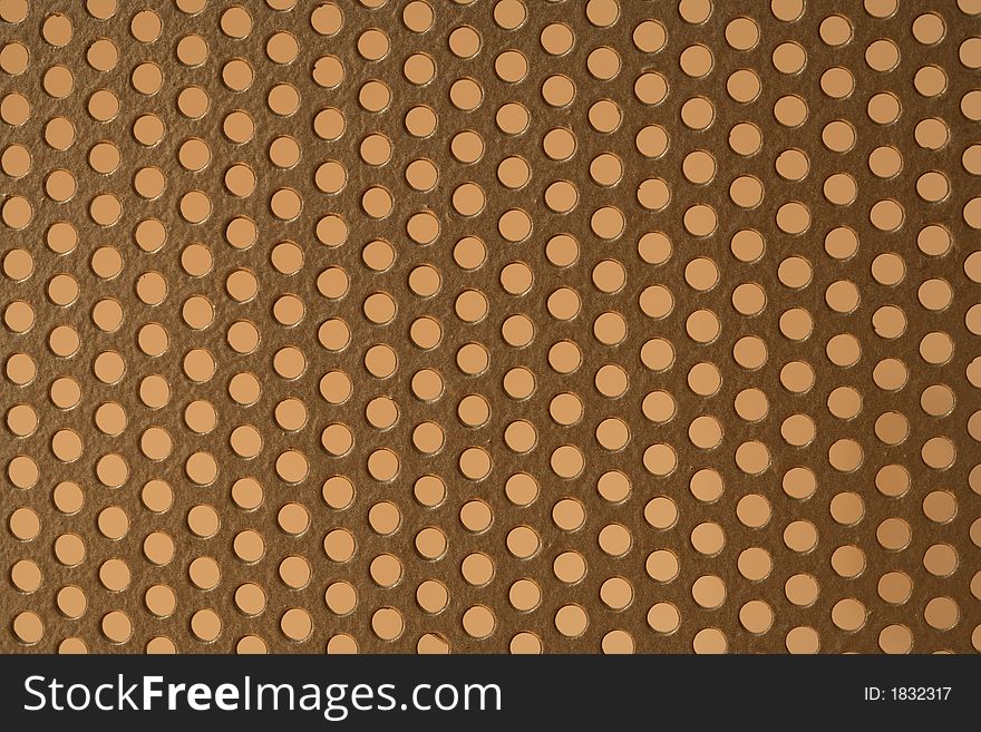 A perforated steel plate  as a nice background