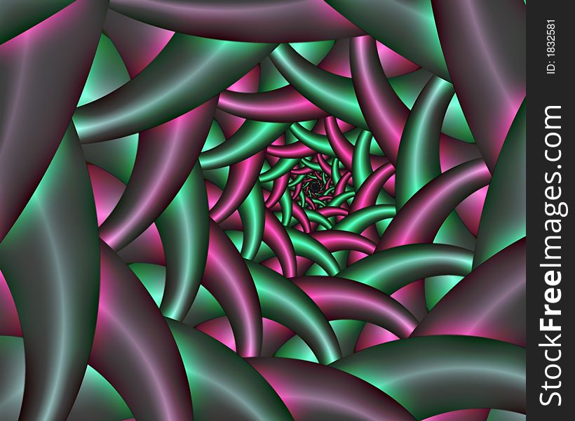 Abstract fractal image resembling a swirling bush of thorns. Abstract fractal image resembling a swirling bush of thorns