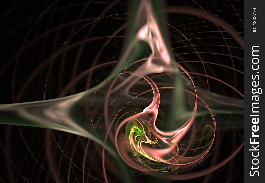Abstract fractal figure on black background. Abstract fractal figure on black background