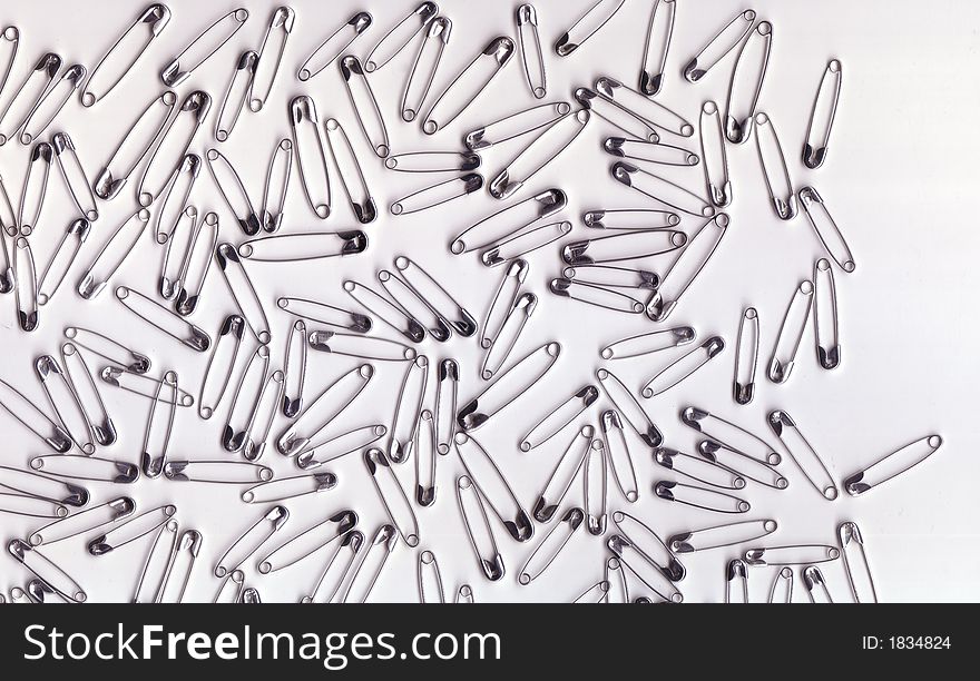 English Safety Pins Texture Background.