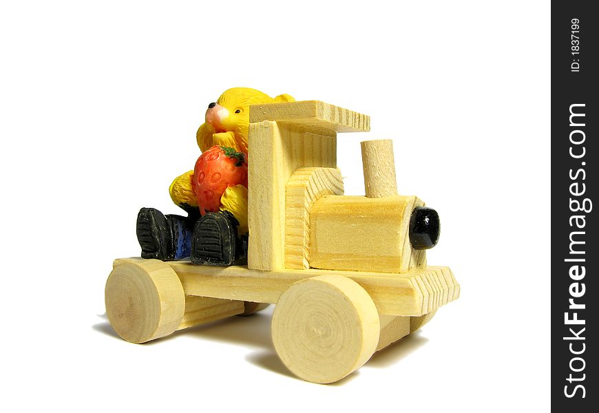 Toy train made of wood