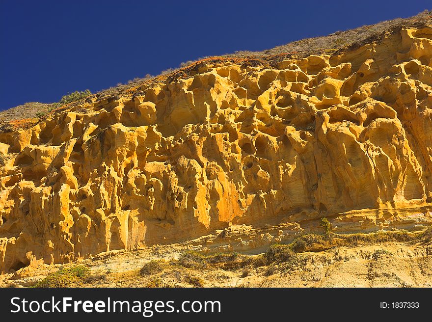 Photo of sunset at the beach at Torrey Pines, California