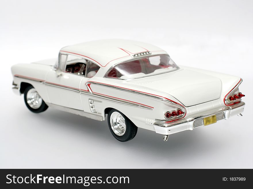 Picture of a 1958 Chevrolet Impala. Detailed scale model from my brothers toy collection. Picture of a 1958 Chevrolet Impala. Detailed scale model from my brothers toy collection.