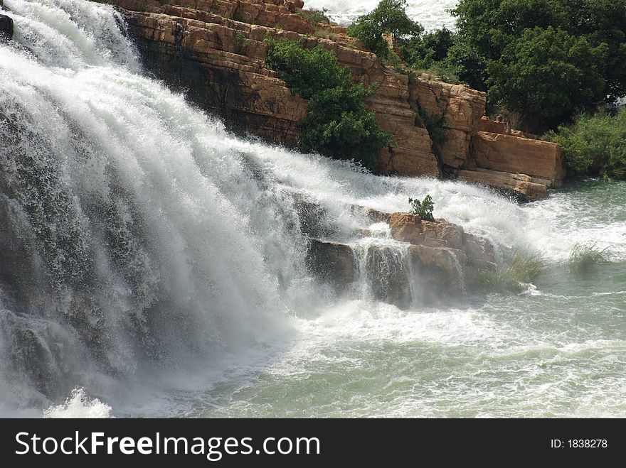 Waterfall after some rain at Hartebeespoortdam. Hartebeespoortdam is approximately 30 minutes outside Johannesburg.