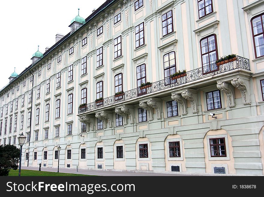 A nice long building that is part of the Hofburg in Vienna. A nice long building that is part of the Hofburg in Vienna