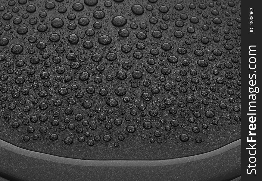 Non-stick pan with water drops