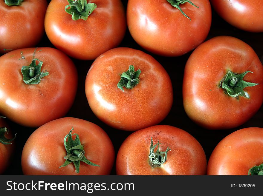 Ripe tomatoes on the farmers market