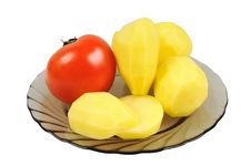 Peeled Vegetables On A Plate Stock Photos Peeled Vegetables On A Plate Stock Photos