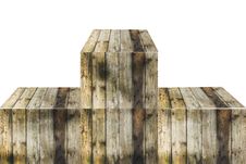 Wood Pedestal Stock Photo