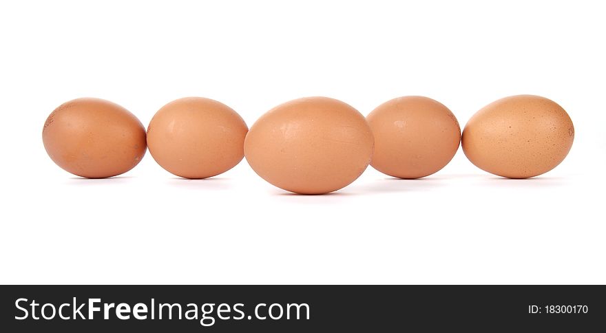 Eggs isolated on a white background