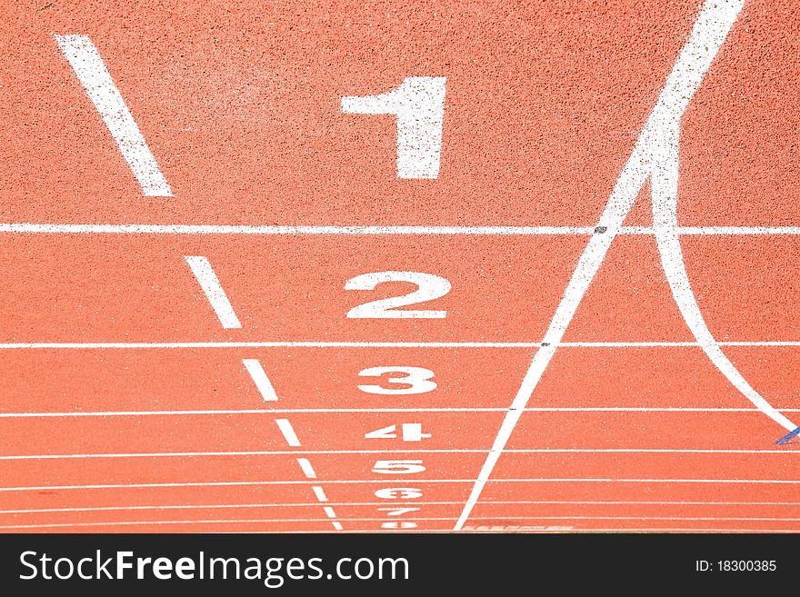 Starting grid line perspective in stadium